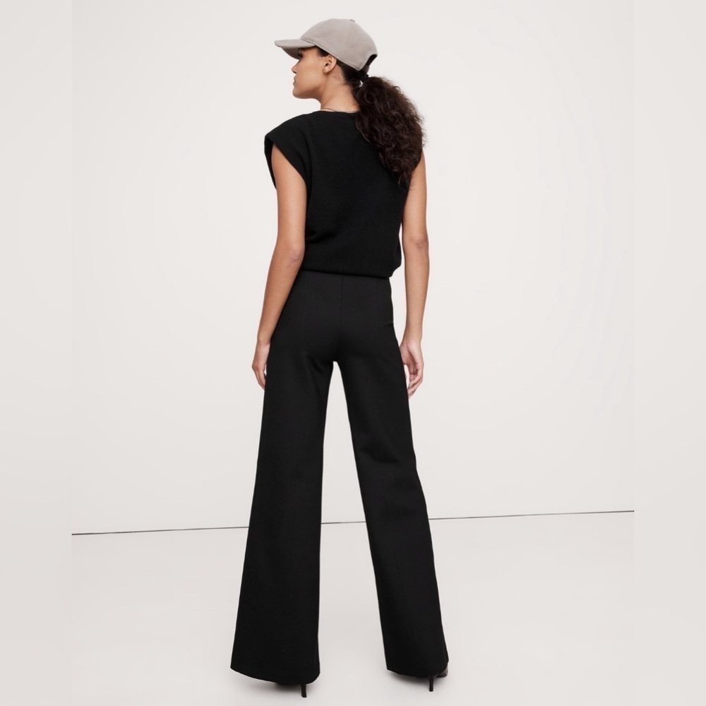 NEW! Banana Republic Black Wide-Leg Everywhere Ponte Pant - Multiple